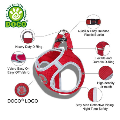 DOCO® Athletica QUICK FIT Harness - www.docopet.com